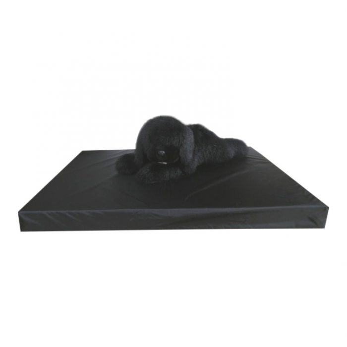 Topmast Healthy Mattress for Dogs - Leatherlook - Black - 125 x 90 cm