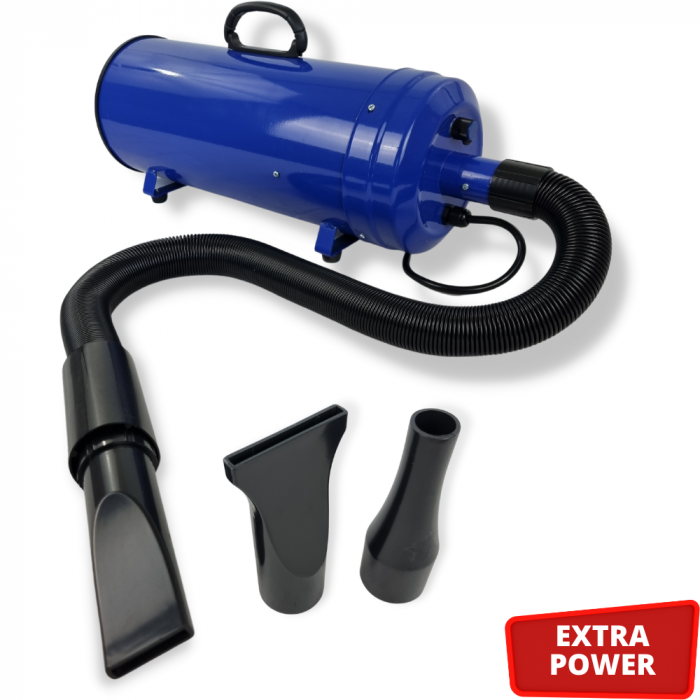 Topmast Dog Dryer Tormenta - Double Motor - 3800 Watt - Blue
