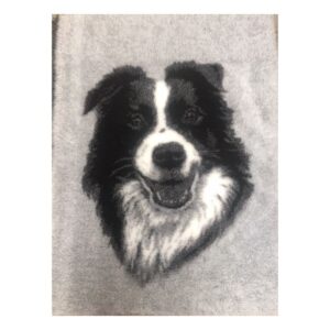 Vet Bed Border Collie Head - anti-slip 150 x 100 cm