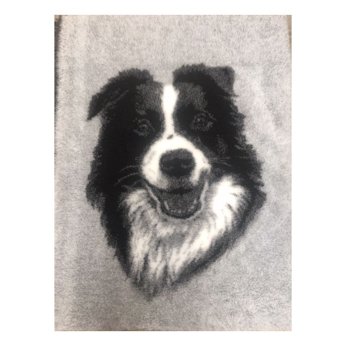 Vet Bed Border Collie Head - anti-slip 100 x 75 cm