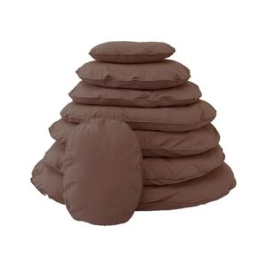 Dogcushion Oval with zipper. Taupe 45cm