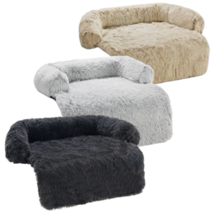 Topmast Dog Mat Comfy - Fluffy Plush Dog Bed - 90 x 80 cm - Cream