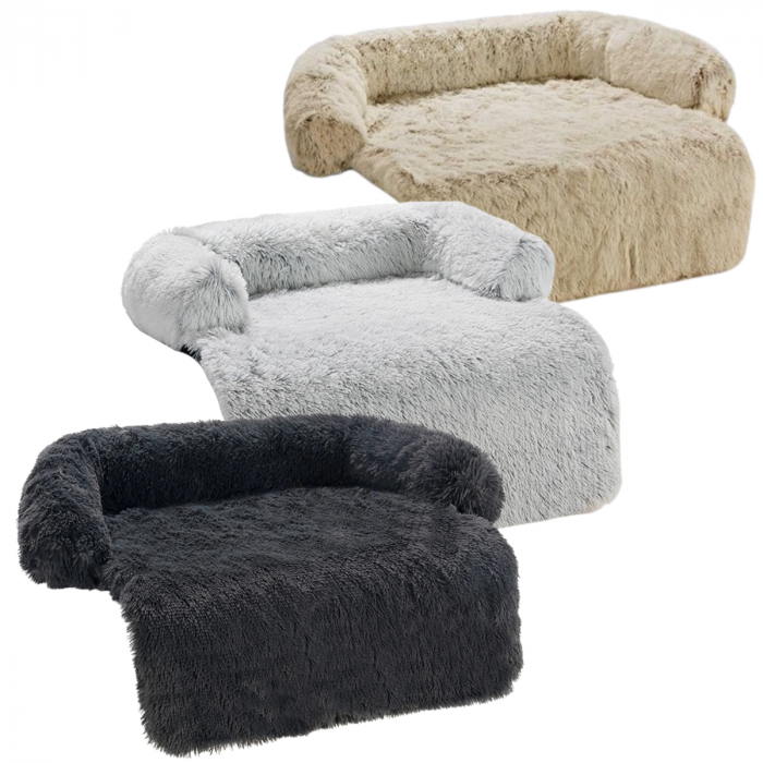 Topmast Dog Mat Comfy - Fluffy Plush Dog Bed - 90 x 80 cm - Cream