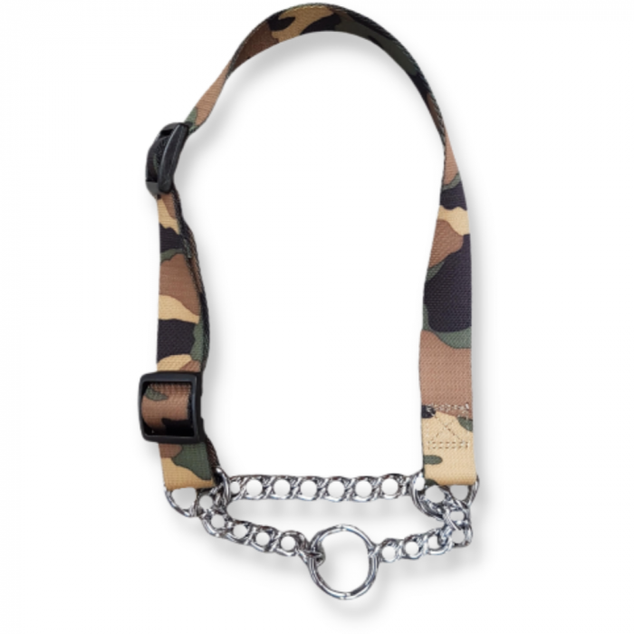 Nylon Collar Camouflage with Slip Chain 20/30 cm