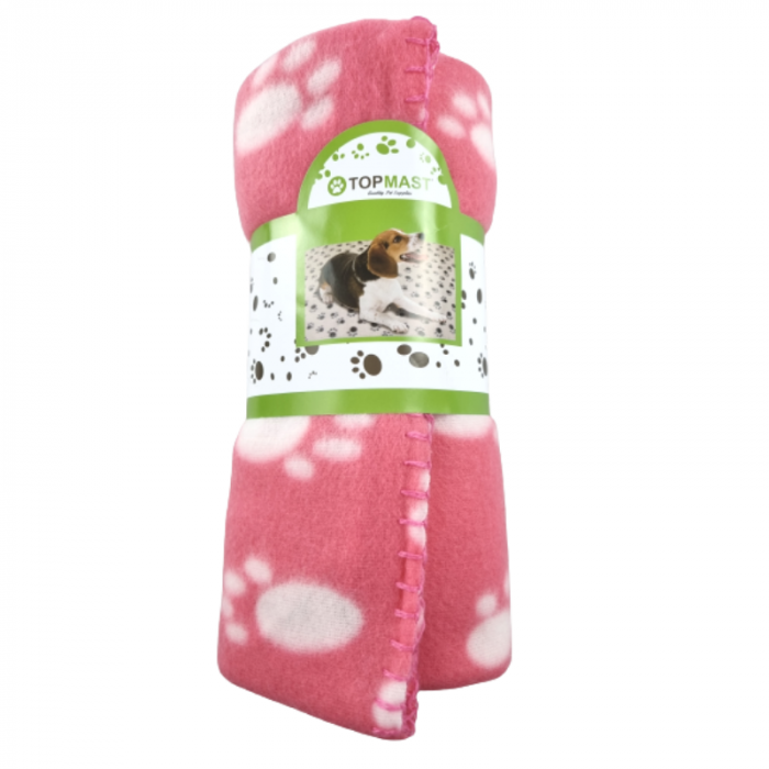 Fleece Cushion Pink + Paws XL 140 x 100 cm