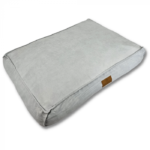 Topmast Dog Cushion Animal Cushion Dog Mattress - Velours Soft Series - Silver Gray - Size M - 76 x 56 x 13 cm