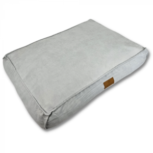 Topmast Dog Cushion Animal Cushion Dog Mattress - Velours Soft Series - Silver Gray - Size M - 76 x 56 x 13 cm