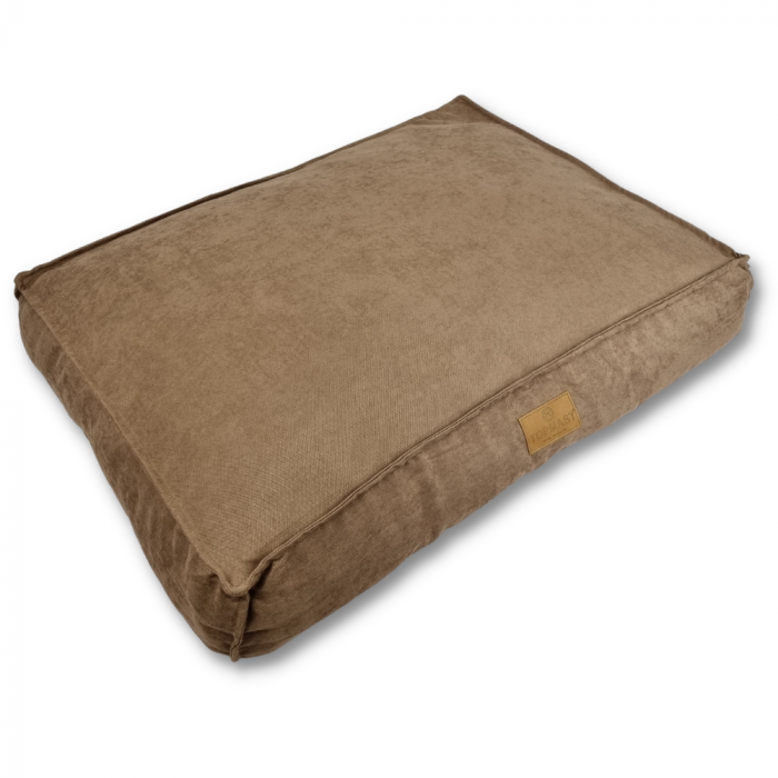 Topmast Dog Cushion Animal Cushion Dog Mattress - Velours Soft Series - Khaki - Size XL - 116 x 84 x 21 cm