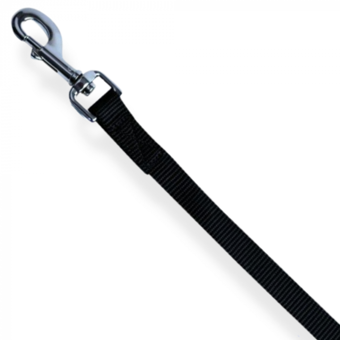 Topmast Dog Leash - Durable Nylon - Black - 180 cm - 25 mm