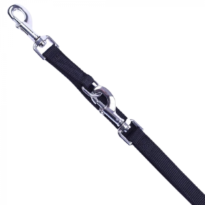 Topmast Dressage Leash - Durable Nylon - Adjustable - Black - 200 cm - 10 mm