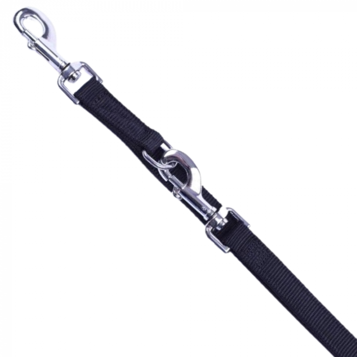 Topmast Dressage Leash - Durable Nylon - Adjustable - Black - 200 cm - 10 mm
