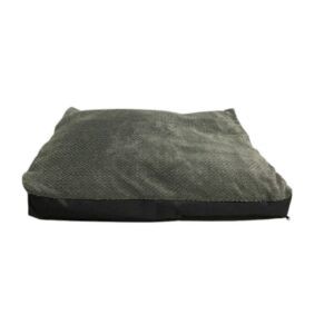 Topmast Block Cushion Dog Mattress - 100 x 70 x 10 cm Fleece Jaquard gray - Soft filling