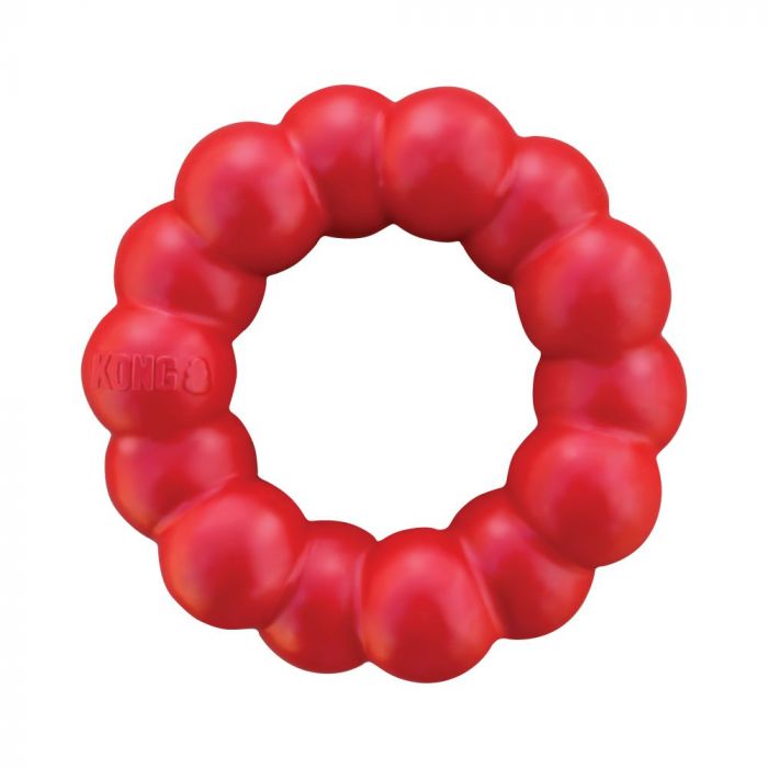 KONG Ring Red - Teether S - Durable Rubber - Ø9 CM