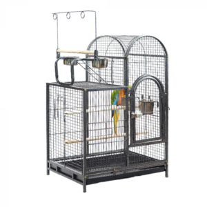 Topmast Parrot Cage Lorre - Anthracite - Hammer coating - 56 x 39 x 84 cm