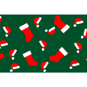 Vetbed Santa Socks - Non Slip Dog Mat - Green - 100 x 75 cm