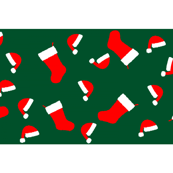 Vetbed Santa Socks - Non Slip Dog Mat - Green - 10 Meters Roll