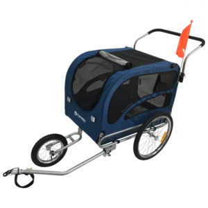 Topmast Dog Bicycle Trailer - Original Jogger - With Jogger Function - Foldable - Blue - XL