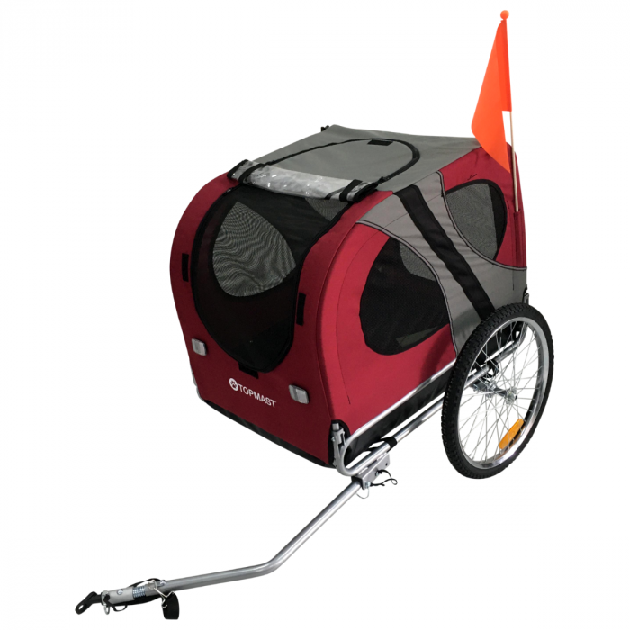 Topmast Dog Bike Trailer Original - Foldable - Red - Medium