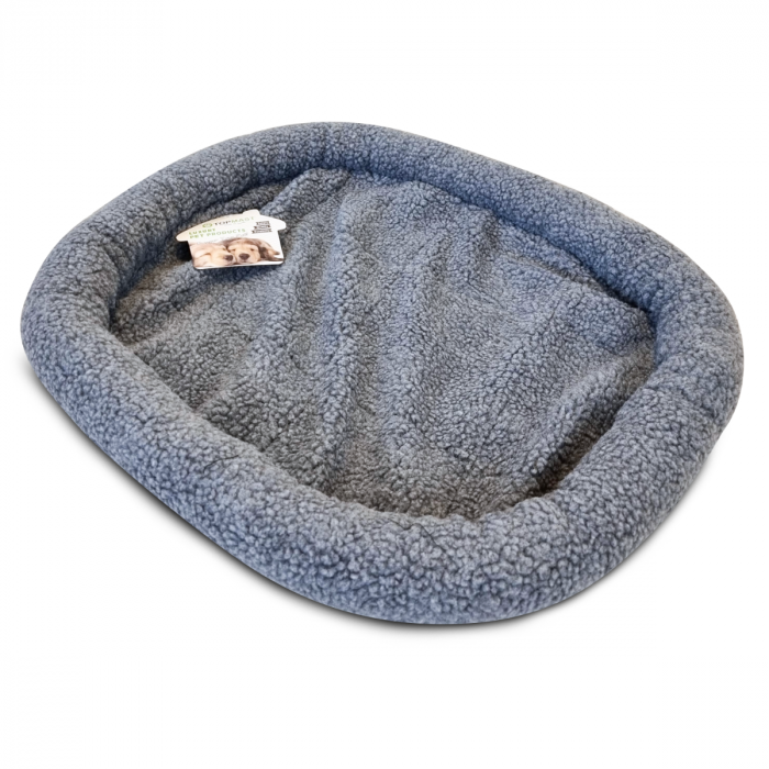 Topmast Sheepskin Animal Basket - Gray - 40 x 35 x 6 cm