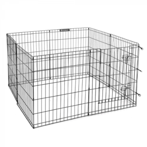 Topmast Puppy Playpen XL Metal - Black -Foldable - 560 cm Lengh - 107 cm High