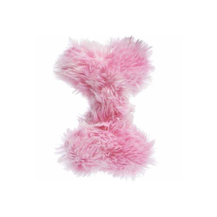 Topmast Plush Puppy Bone - With Squeaker - Pink - 20 x 10 cm