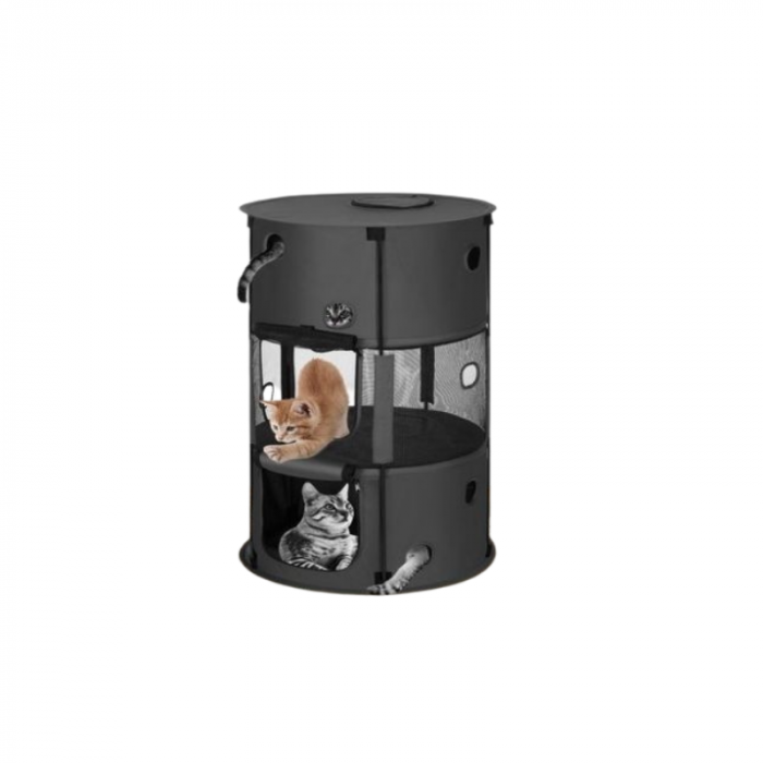 Play tunnel Cat Life | Cat living tunnel Nylon - 55 x 55 x 100 CM - Anthracite