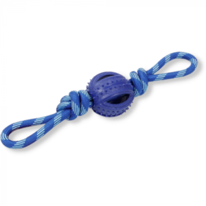 Rubber Ball Tug - With Double Loop - 35 cm