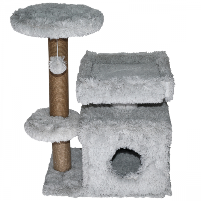 Topmast Scratching Post Fluffy Longhair - Malmö - Gray