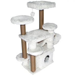 Topmast Scratching Post Fluffy Longhair - Tokyo - White