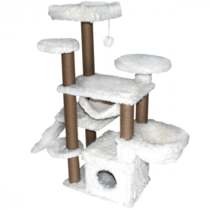 Topmast Scratching Post Fluffy Longhair - Paris - White