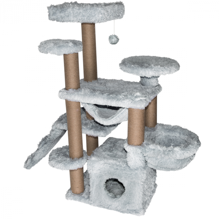 Topmast Scratching Post Fluffy Longhair - Paris - Gray