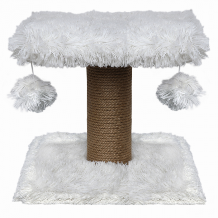 Topmast Scratching Post Fluffy Longhair - Nairobi - White