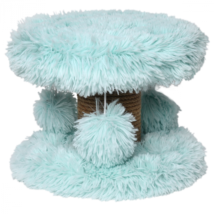 Topmast Scratching Post Fluffy Longhair Lycia - Light Blue