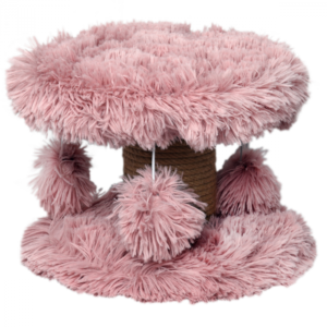 Topmast Scratching Post Fluffy Longhair Lycia - Pink
