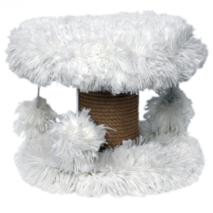 Topmast Crab Pole Fluffy Longhair Lycia - White