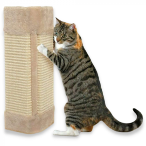 Topmast Scratching Board Corner - Beige - Plush and Sisal - 50 x 23 cm
