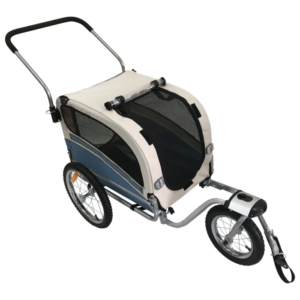 Topmast Dog Bike Trailer Sky - With Jogger Function - Foldable - Blue - Medium