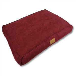 Topmast Dog Cushion Animal Cushion Dog Mattress - Velours Soft Series - Bordeaux red - Size XL - 116 x 84 x 21 cm