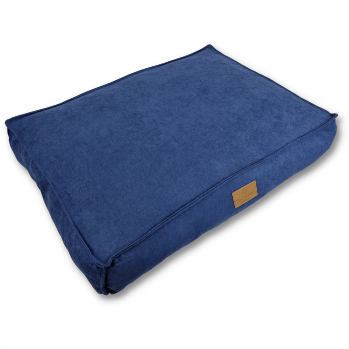 Topmast Dog Cushion Animal Cushion Dog Mattress - Velours Soft Series - Navy Blue - Size XL - 116 x 84 x 21 cm