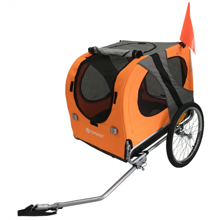 Topmast Dog Bike Trailer Original - Foldable - Orange - Large