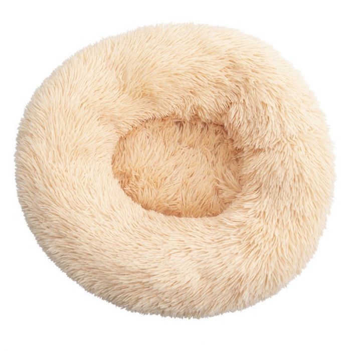 Topmast Fluffy Donut Pet Basket - 50 cm - Beige - S