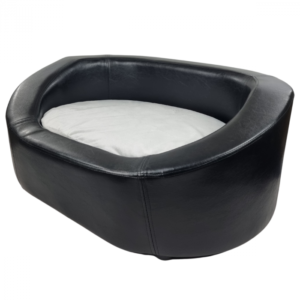 Topmast Dog Sofa Leatherlook Black + Cushion 78 x 57 x 34 cm
