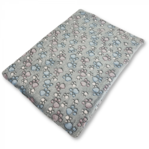 Wellness Fleece - Dog Mat - Colorful Paws - Microfibre Fleece - 70 x 50 cm