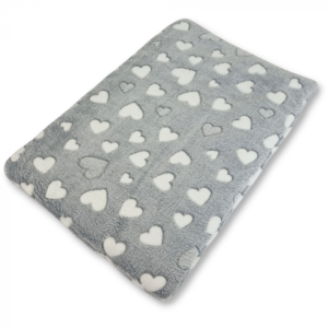 Wellness Fleece - Dog Mat - Hearts - Microfibre Fleece - 70 x 50 cm