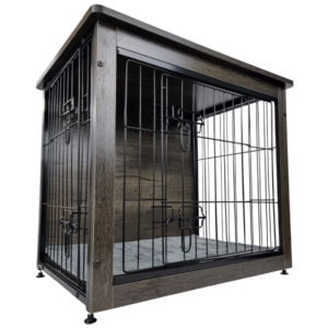 Topmast FurNiture Dog Crate - Dark Gray - With Bench Mat - 110 x 74 x 81 cm