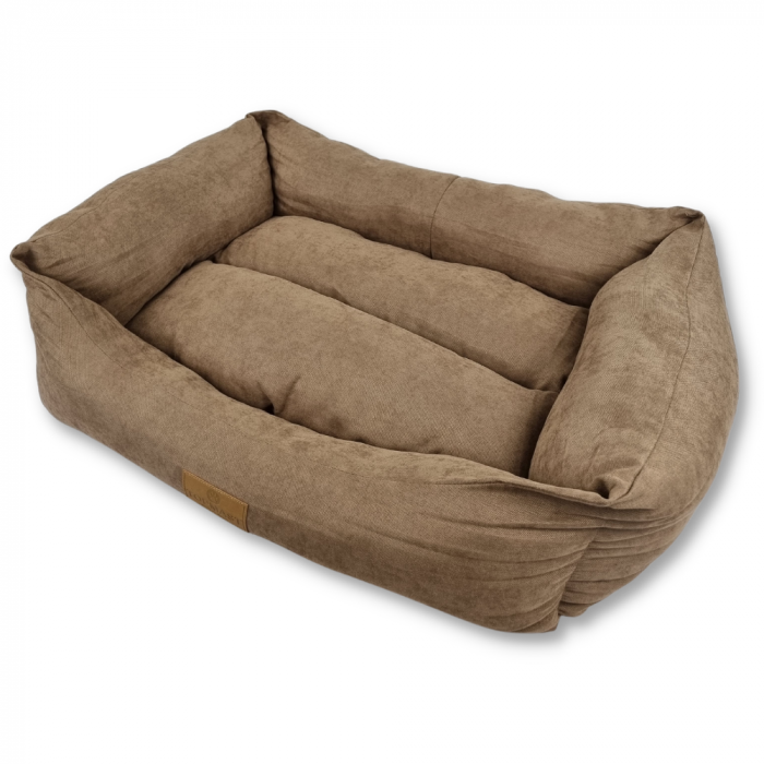 Topmast Dog Bed - Velours Comfort Line - Sand colored - Size M - 62 x 44 x 22 cm