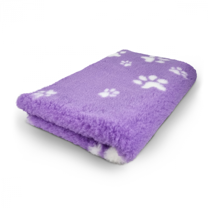 Vet Bed - Lilac White Paws - Non Slip - Roll 10 Meters