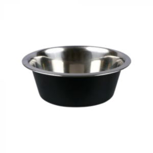 Stainless Steel Dog Bowl 25/28cm. Black exterior